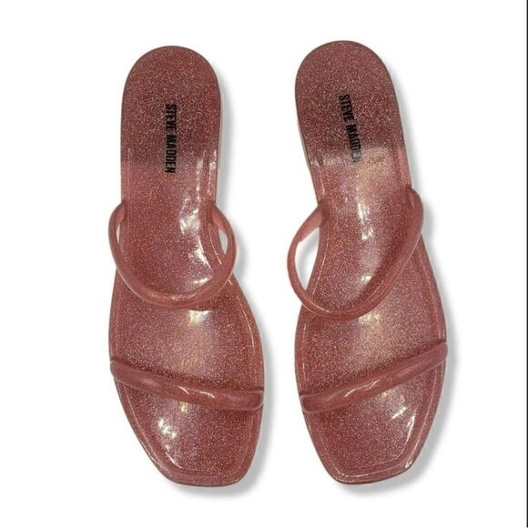 Steve Madden Pike Pink Double Strap Jelly Sandals - Picture 1 of 5